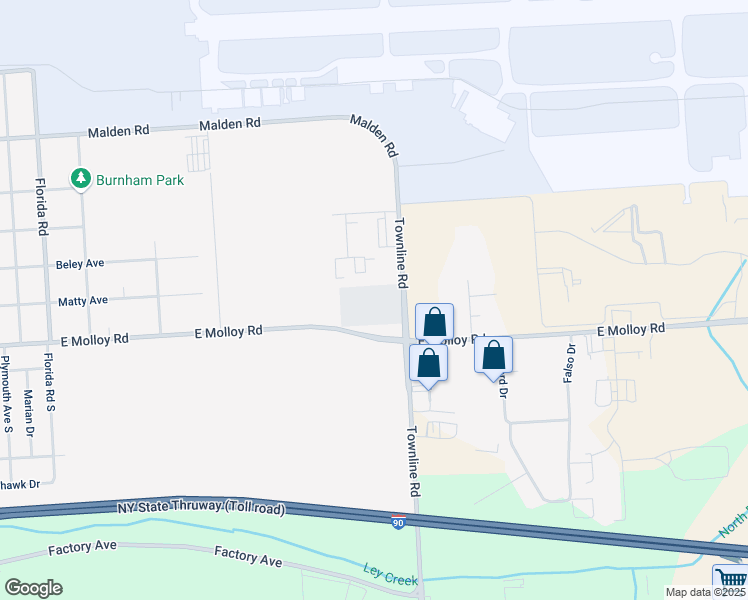 map of restaurants, bars, coffee shops, grocery stores, and more near 1099 East Molloy Road in Syracuse