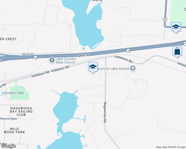 map of restaurants, bars, coffee shops, grocery stores, and more near 1800 Vettelson Road in Hartland