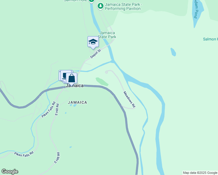 map of restaurants, bars, coffee shops, grocery stores, and more near 3478 Vermont 30 in Jamaica