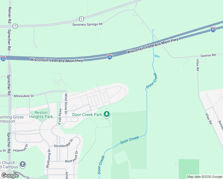 map of restaurants, bars, coffee shops, grocery stores, and more near 7121 Field Flower Way in Madison