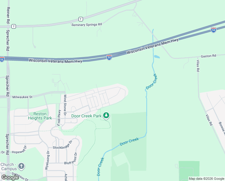 map of restaurants, bars, coffee shops, grocery stores, and more near 7121 Field Flower Way in Madison