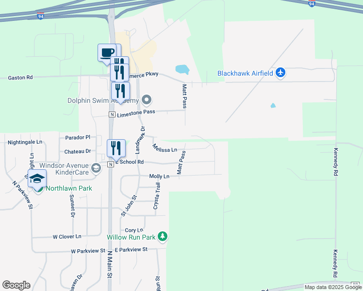 map of restaurants, bars, coffee shops, grocery stores, and more near 308 Melissa Ln in Cottage Grove