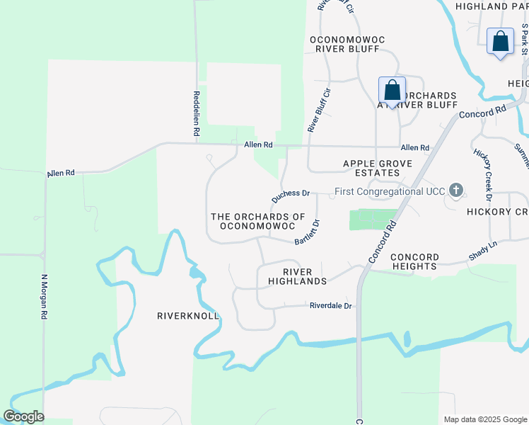 map of restaurants, bars, coffee shops, grocery stores, and more near 946 Duchess Drive in Oconomowoc