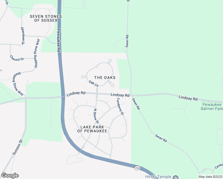 map of restaurants, bars, coffee shops, grocery stores, and more near 1116 Stony Meadow Court in Pewaukee