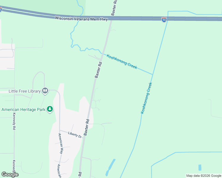 map of restaurants, bars, coffee shops, grocery stores, and more near 4570 Baxter Road in Cottage Grove