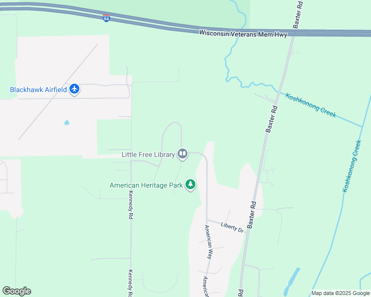 map of restaurants, bars, coffee shops, grocery stores, and more near 4594 American Way in Cottage Grove