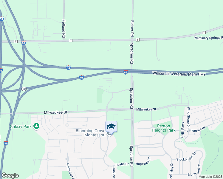 map of restaurants, bars, coffee shops, grocery stores, and more near 6350 Town Center Drive in Madison