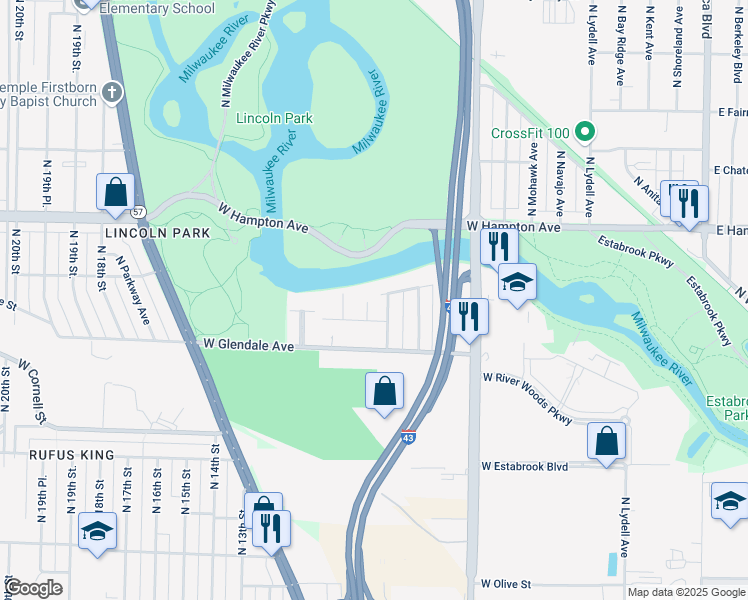 map of restaurants, bars, coffee shops, grocery stores, and more near 806 West Rock Place in Glendale