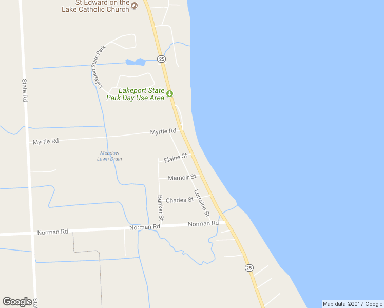 map of restaurants, bars, coffee shops, grocery stores, and more near Lakeshore Road in Fort Gratiot Township