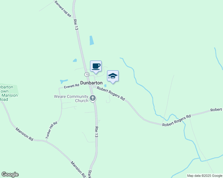 map of restaurants, bars, coffee shops, grocery stores, and more near 20 Robert Rogers Road in Dunbarton