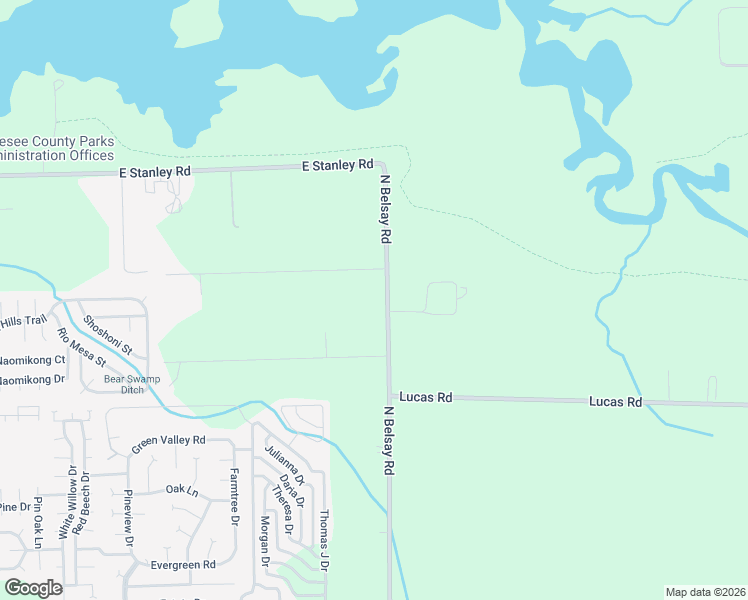 map of restaurants, bars, coffee shops, grocery stores, and more near 6387 North Belsay Road in Flint