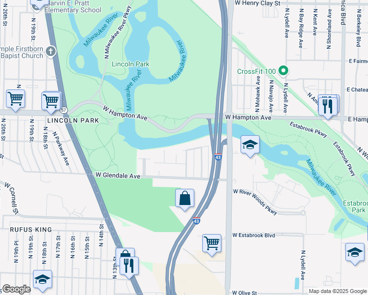 map of restaurants, bars, coffee shops, grocery stores, and more near 806 West Rock Place in Glendale