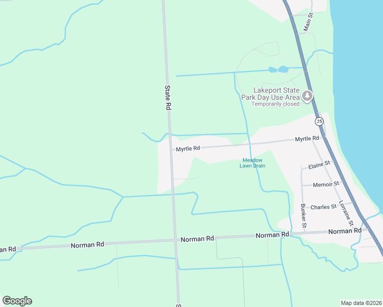 map of restaurants, bars, coffee shops, grocery stores, and more near 3821 Myrtle Road in Fort Gratiot Township