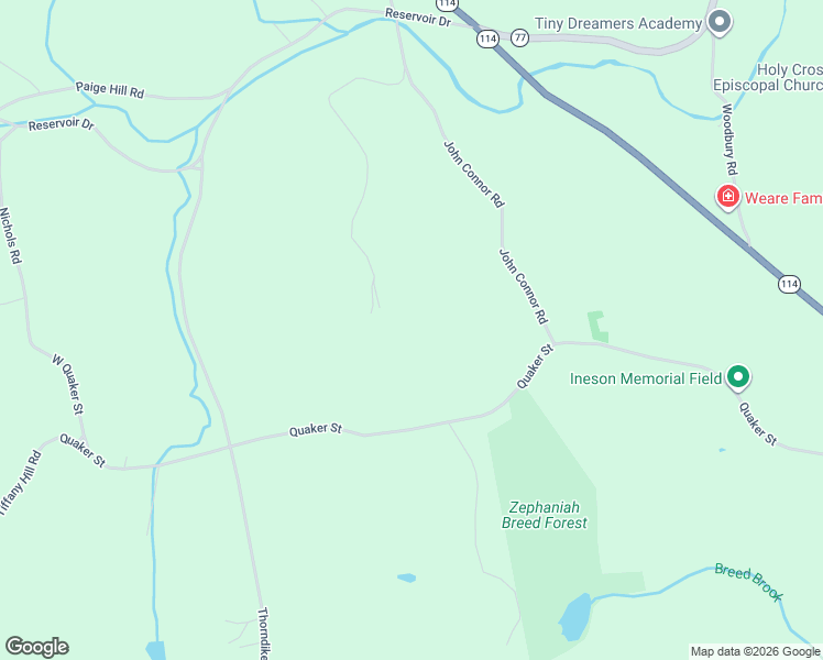 map of restaurants, bars, coffee shops, grocery stores, and more near 272 Quaker Street in Weare