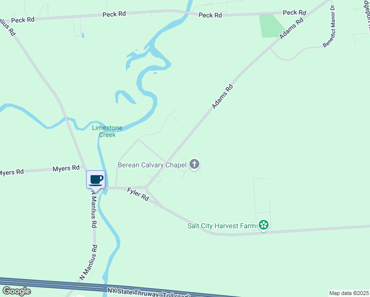 map of restaurants, bars, coffee shops, grocery stores, and more near 7850 Adams Rd in Kirkville