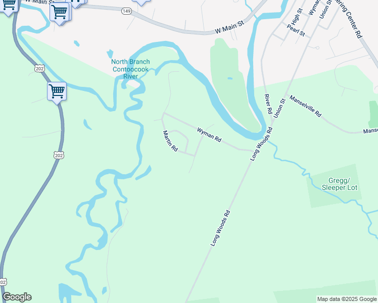 map of restaurants, bars, coffee shops, grocery stores, and more near 35 Keyes Farm Road in Deering