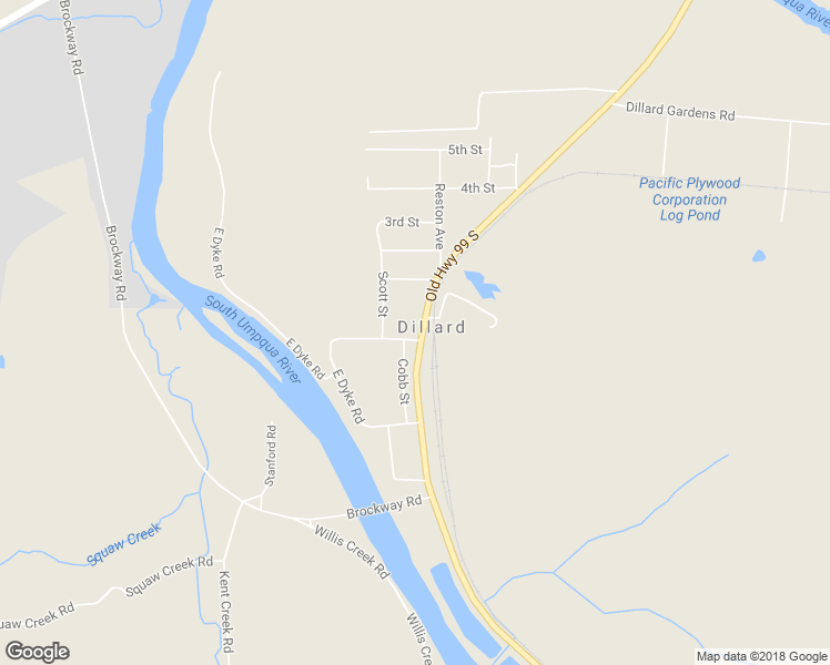 map of restaurants, bars, coffee shops, grocery stores, and more near 9265 Old Highway 99 South in Winston