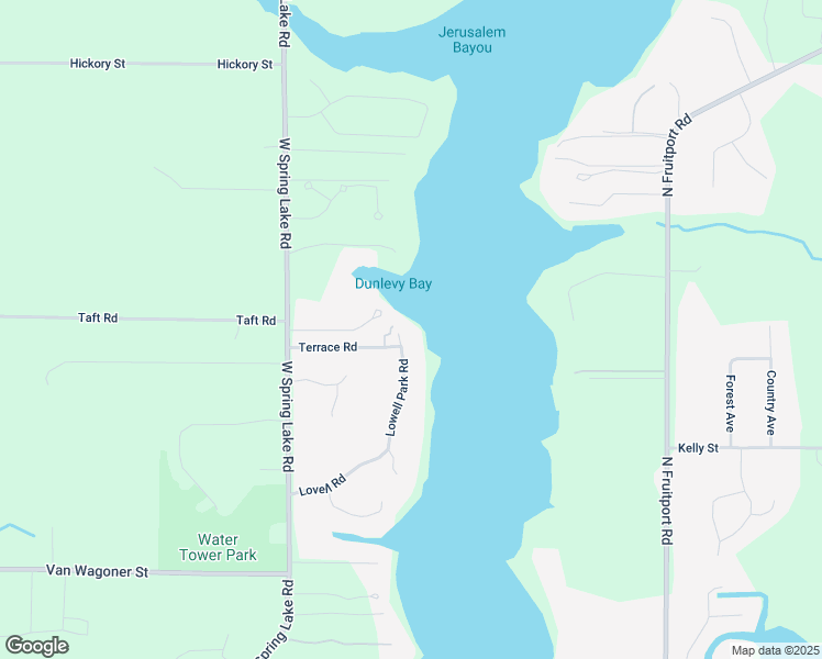 map of restaurants, bars, coffee shops, grocery stores, and more near 18210 Lovell Road in Spring Lake