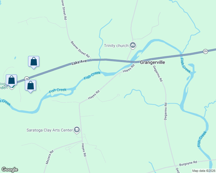 map of restaurants, bars, coffee shops, grocery stores, and more near 122 Hayes Road in Schuylerville