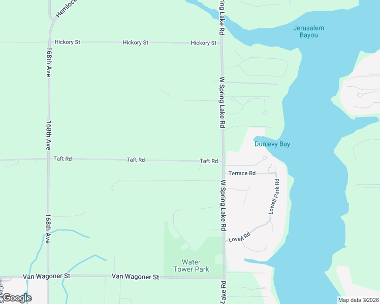 map of restaurants, bars, coffee shops, grocery stores, and more near 16301 Taft Road in Spring Lake