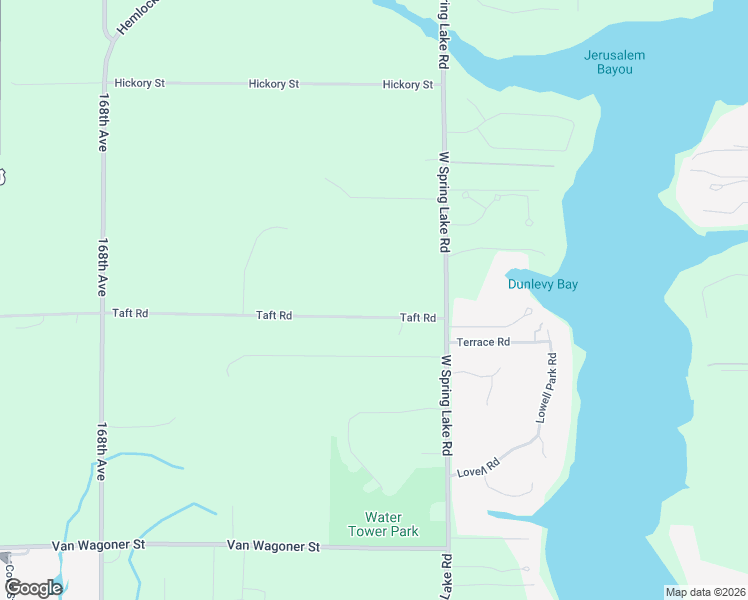 map of restaurants, bars, coffee shops, grocery stores, and more near 16301 Taft Road in Spring Lake