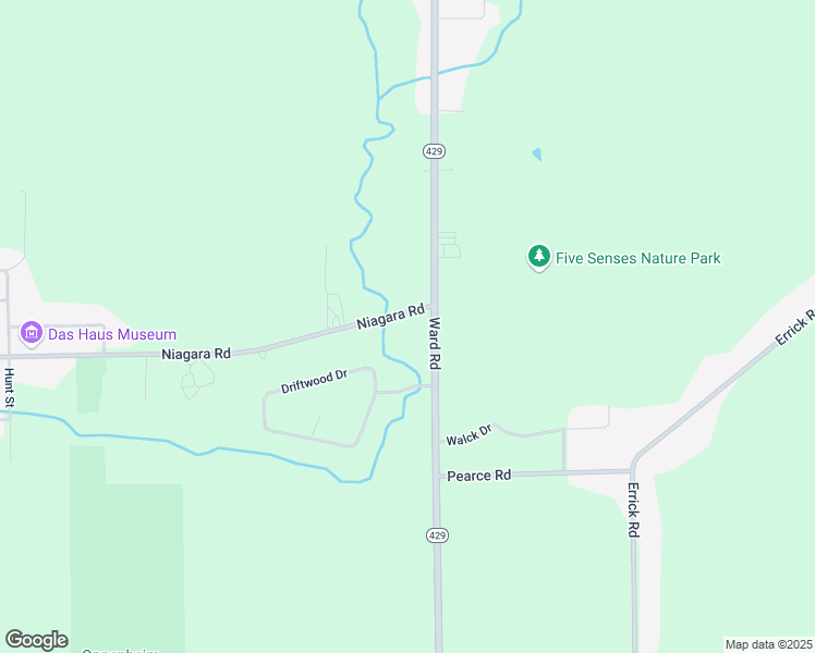 map of restaurants, bars, coffee shops, grocery stores, and more near 2844 Niagara Road in Niagara Falls