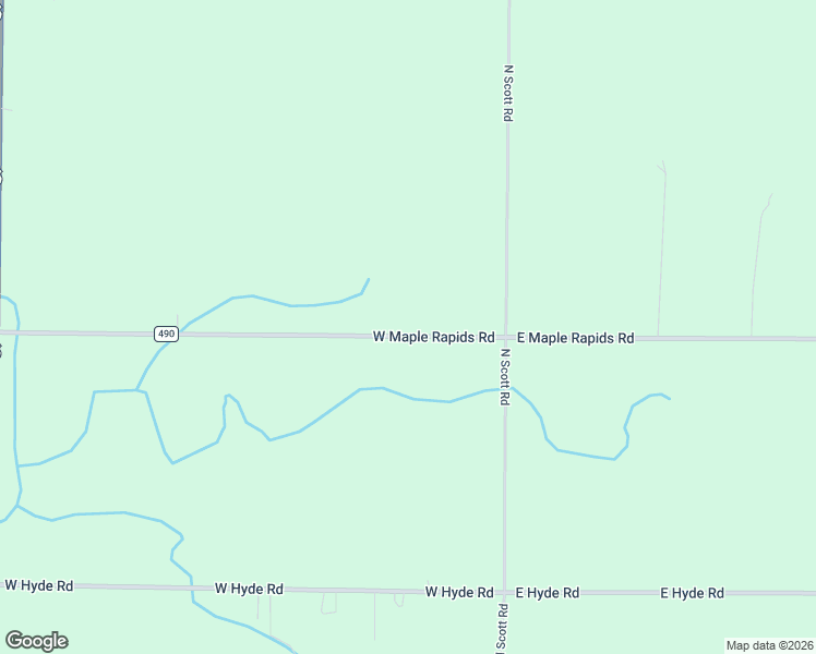 map of restaurants, bars, coffee shops, grocery stores, and more near 1094 West Maple Rapids Road in Saint Johns