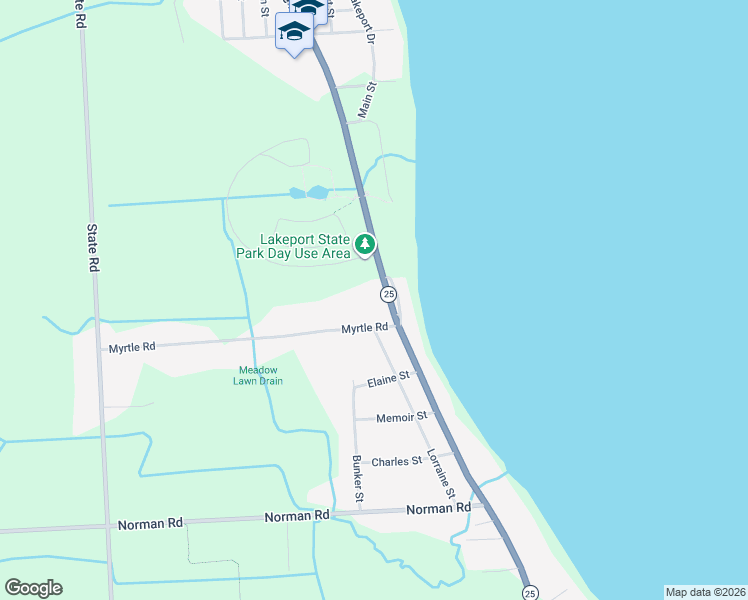 map of restaurants, bars, coffee shops, grocery stores, and more near 6727 Lakeshore Road in Lakeport