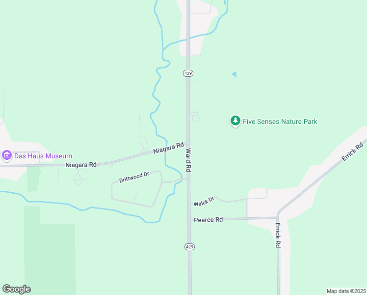 map of restaurants, bars, coffee shops, grocery stores, and more near 2844 Niagara Road in Niagara Falls