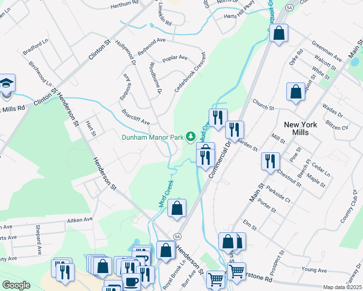 map of restaurants, bars, coffee shops, grocery stores, and more near 63 Hollywood Dr in Whitesboro