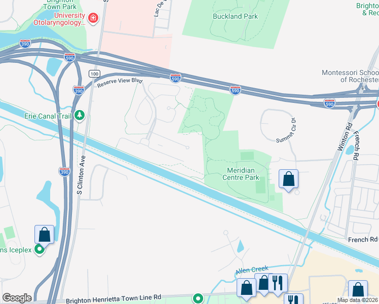 map of restaurants, bars, coffee shops, grocery stores, and more near 90 Pendleton Hill Road in Rochester