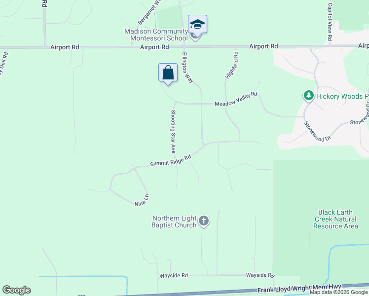 map of restaurants, bars, coffee shops, grocery stores, and more near 7475 Summit Ridge Road in Middleton
