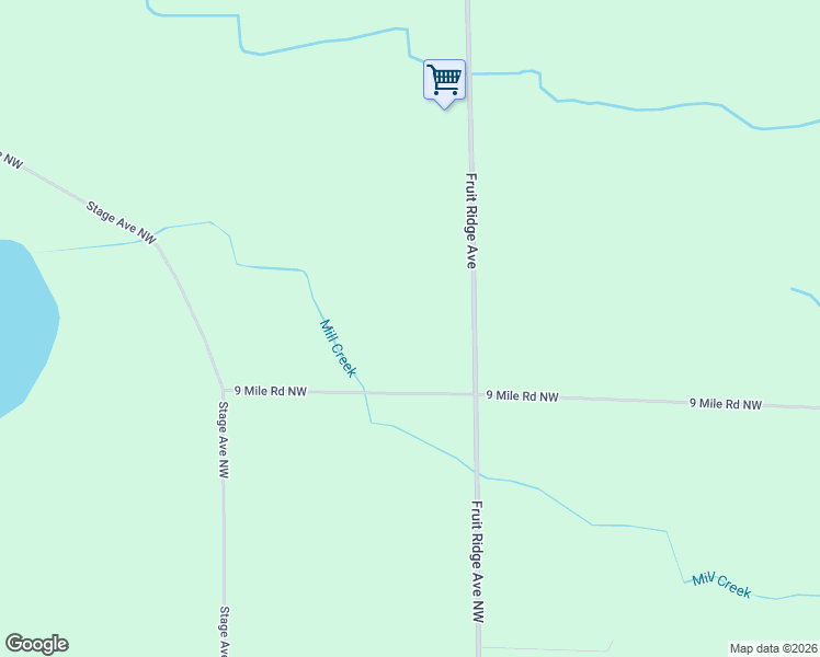 map of restaurants, bars, coffee shops, grocery stores, and more near 7737 Fruit Ridge Avenue Northwest in Sparta