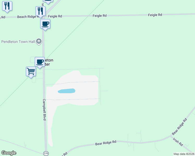 map of restaurants, bars, coffee shops, grocery stores, and more near 5000 Brauer Drive in Pendleton