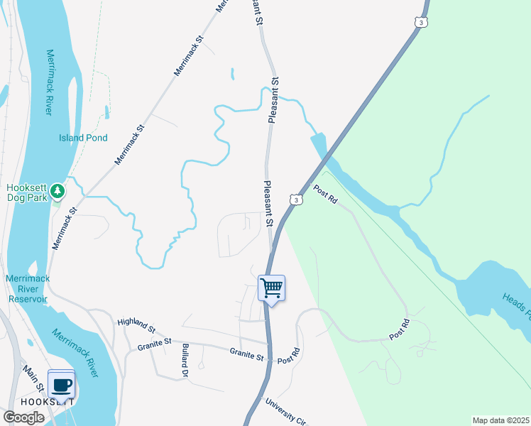 map of restaurants, bars, coffee shops, grocery stores, and more near 59 Pleasant Street in Suncook