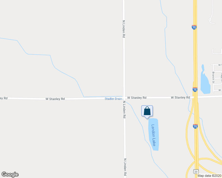 map of restaurants, bars, coffee shops, grocery stores, and more near 5058 West Stanley Road in Mount Morris