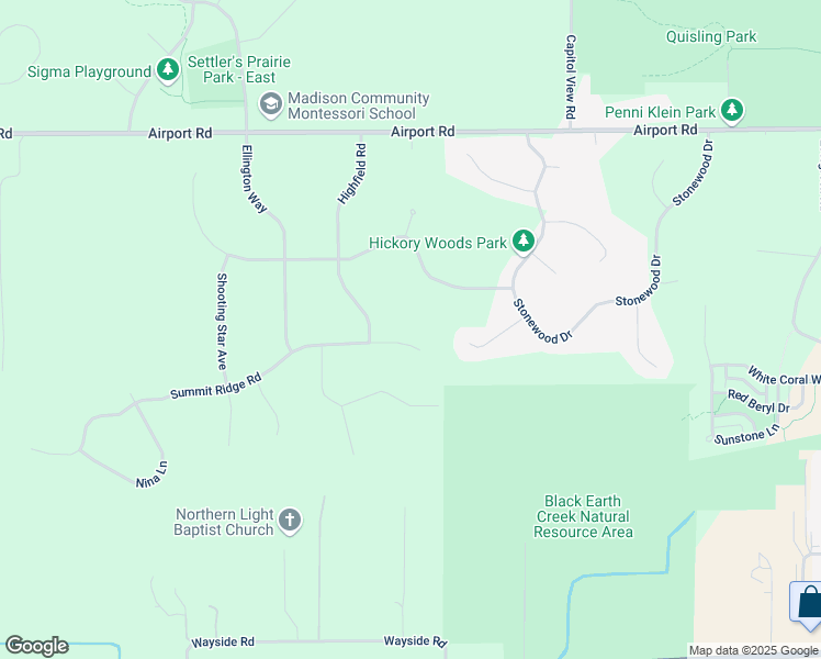 map of restaurants, bars, coffee shops, grocery stores, and more near 7332 Summit Ridge Road in Middleton