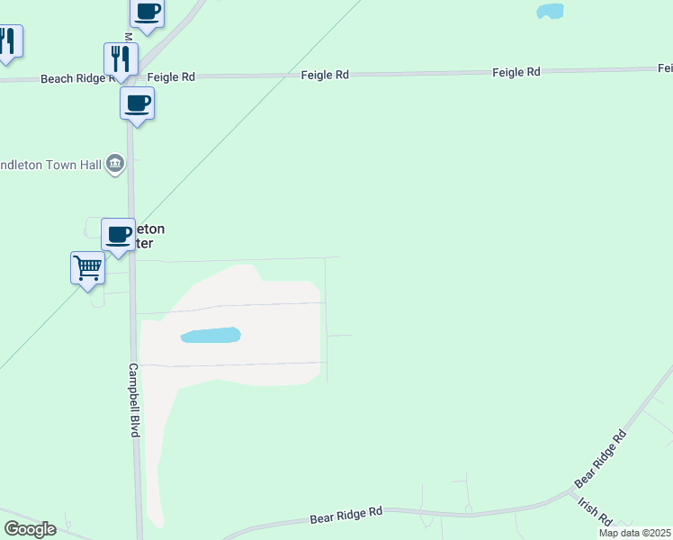 map of restaurants, bars, coffee shops, grocery stores, and more near 5000 Brauer Drive in Lockport