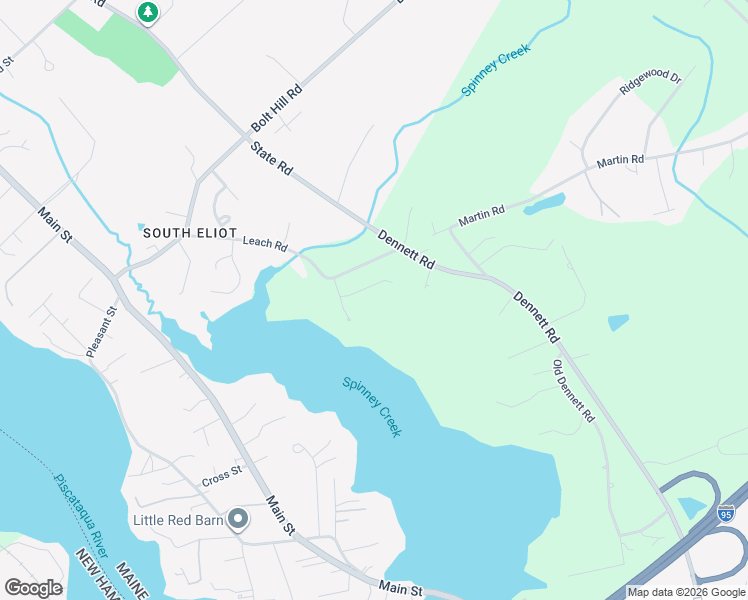 map of restaurants, bars, coffee shops, grocery stores, and more near 1 Salt Creek Way in Kittery