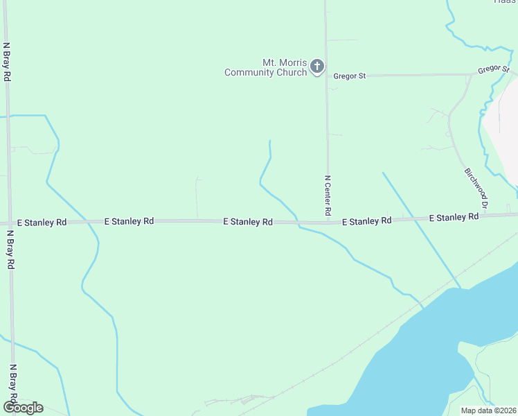map of restaurants, bars, coffee shops, grocery stores, and more near 3399 East Stanley Road in Mount Morris