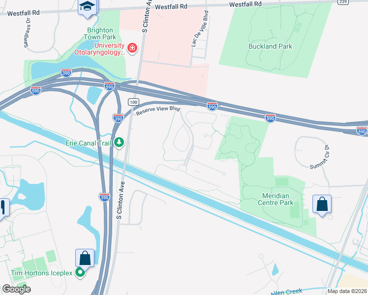 map of restaurants, bars, coffee shops, grocery stores, and more near 245 Cos Grande Heights in Rochester
