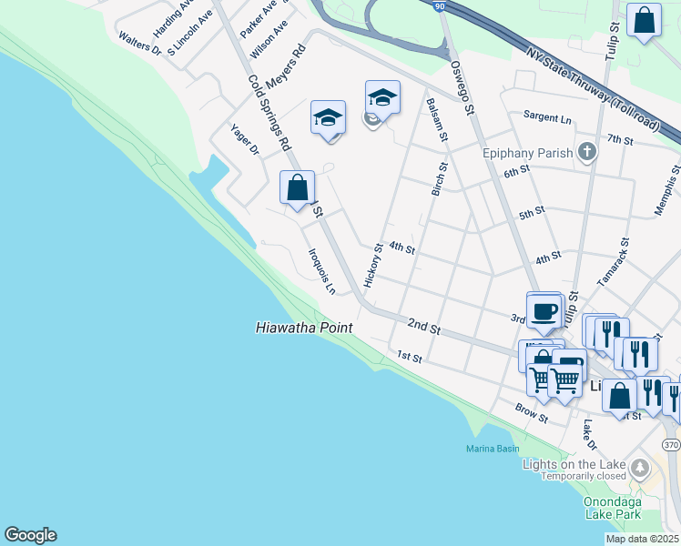 map of restaurants, bars, coffee shops, grocery stores, and more near 809 2nd Street in Liverpool