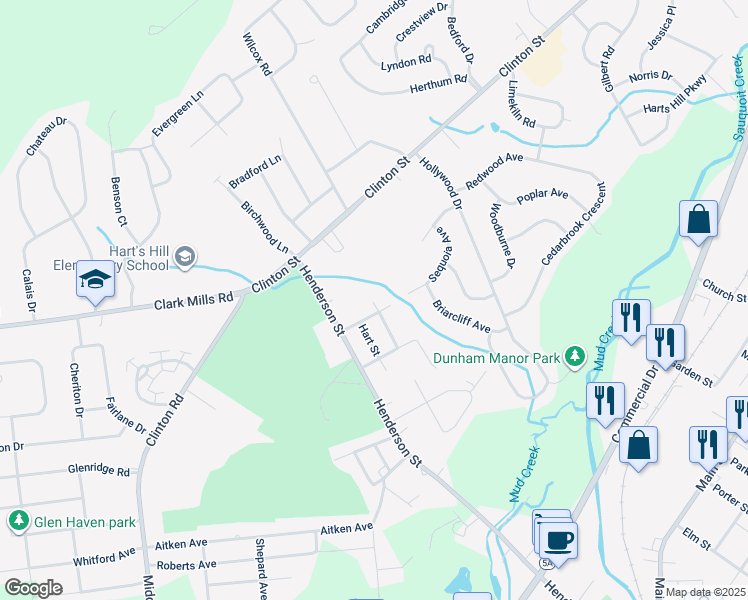 map of restaurants, bars, coffee shops, grocery stores, and more near 17 Kernan Ave in Whitesboro