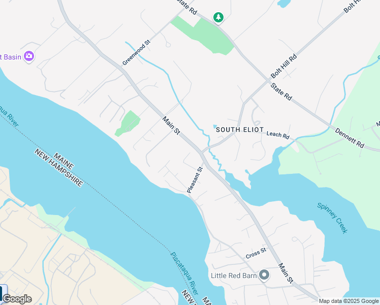 map of restaurants, bars, coffee shops, grocery stores, and more near 19 Rosemary Lane in Eliot