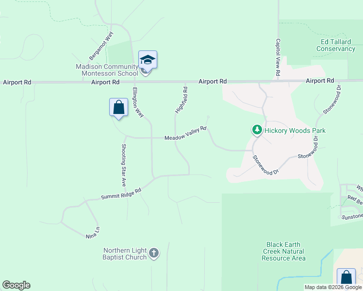 map of restaurants, bars, coffee shops, grocery stores, and more near 7359 Meadow Valley Road in Middleton