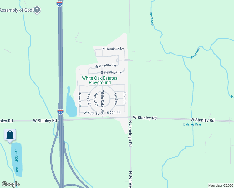 map of restaurants, bars, coffee shops, grocery stores, and more near 4009 East 53rd Street in Mount Morris