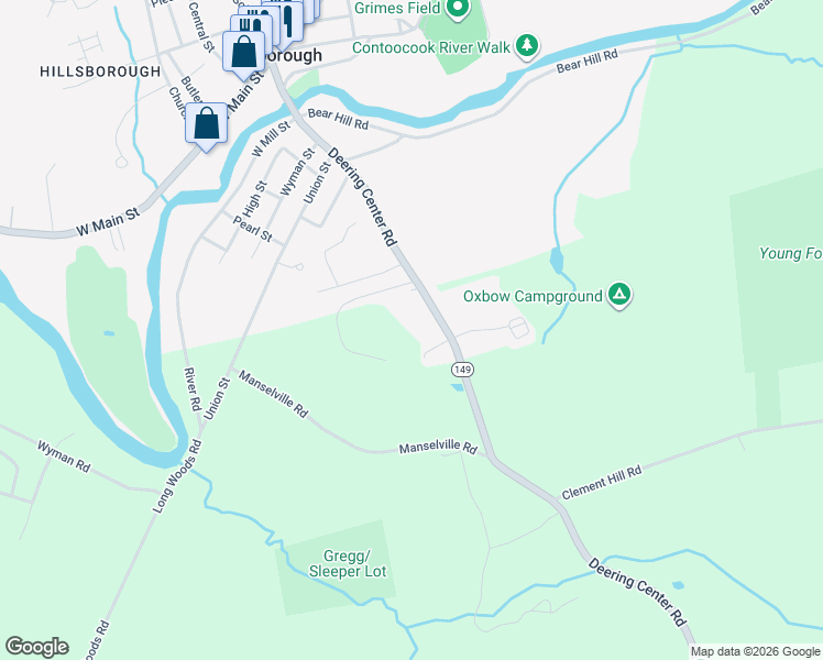 map of restaurants, bars, coffee shops, grocery stores, and more near 13 Merrill Way in Deering