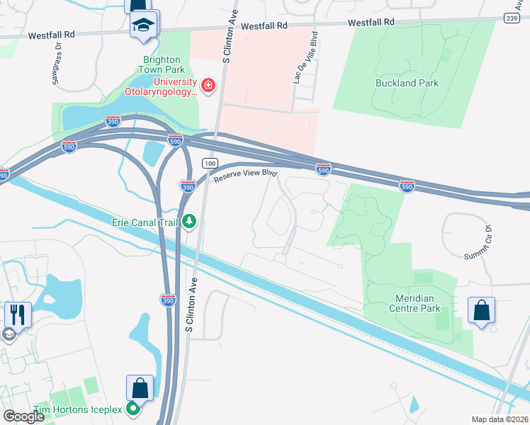map of restaurants, bars, coffee shops, grocery stores, and more near 210 Cos Grande Heights in Brighton