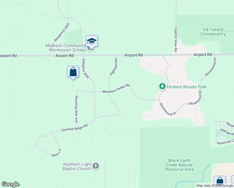 map of restaurants, bars, coffee shops, grocery stores, and more near 7359 Meadow Valley Road in Middleton