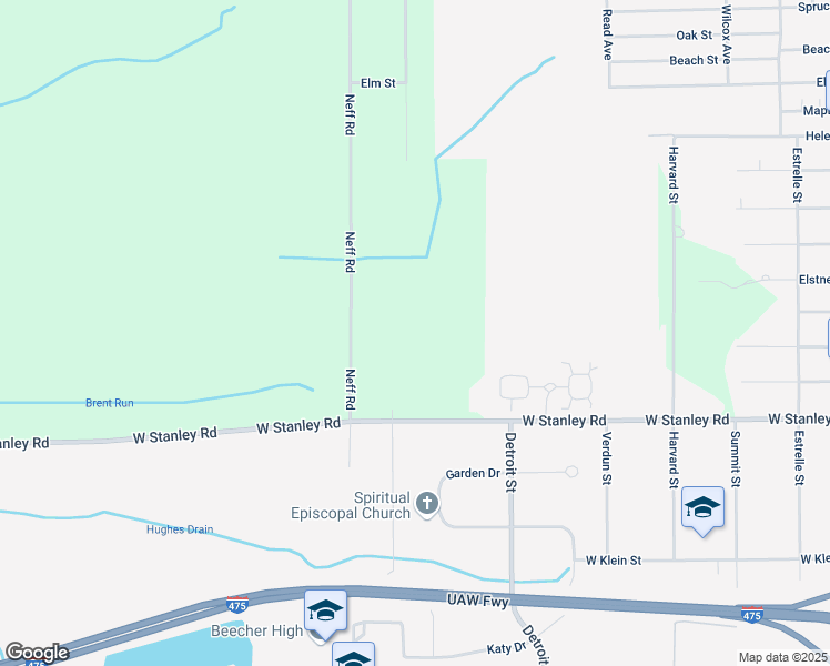 map of restaurants, bars, coffee shops, grocery stores, and more near 7080 Neff Road in Mount Morris